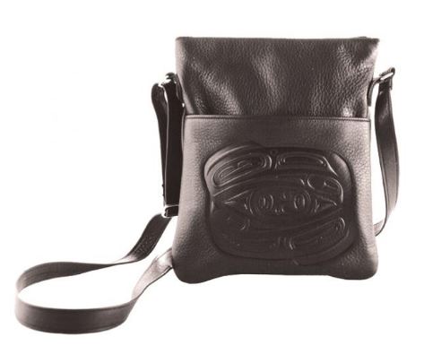 Black NGIL Textured Fashion Faux Leather Mini Purse With Fringe Tassel