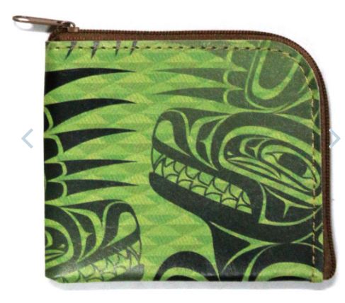 Salmon in the Wind coin purse | The Whale Museum
